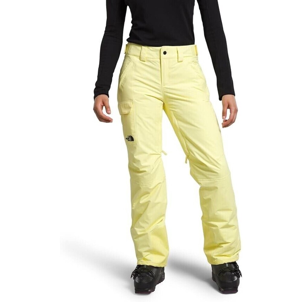 The North Face Freedom Snow Pant Women XL Yellow Waterproof Straight Leg ERK1306